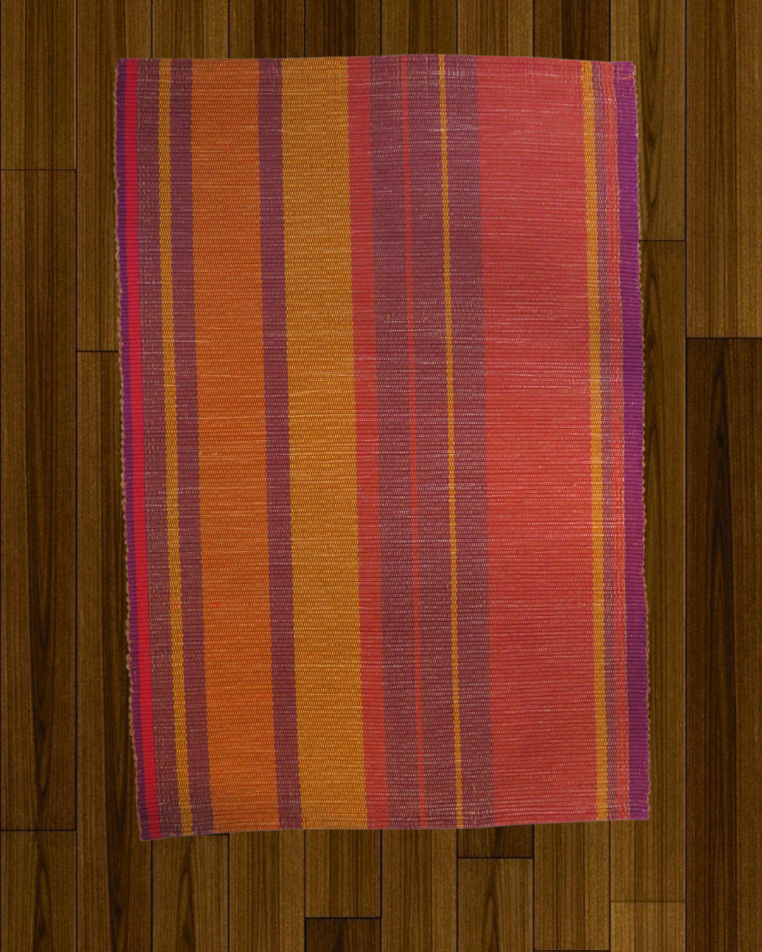 Floor rug - Orange & Purpel Stripes