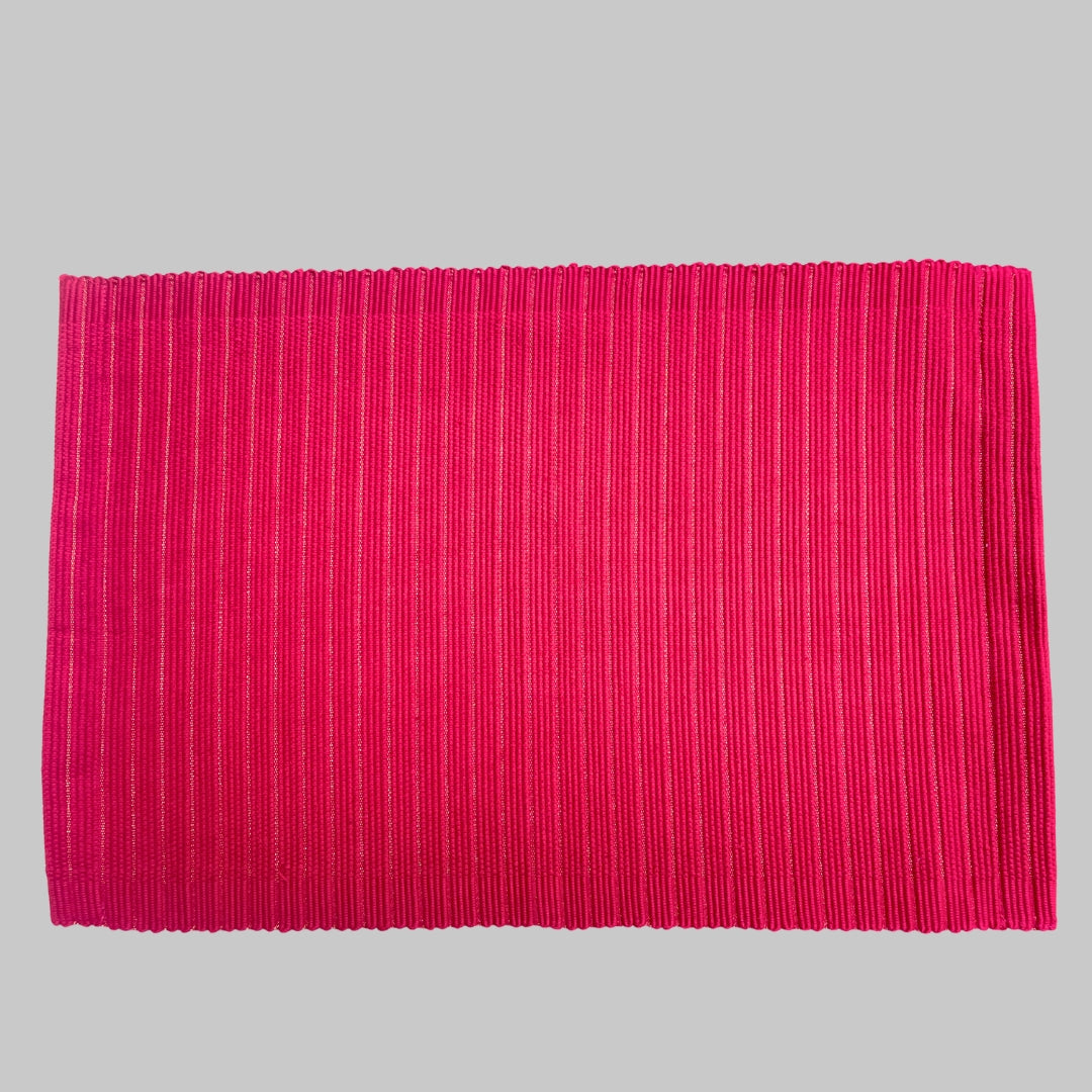 Table Mats - Red with Gold Stripes