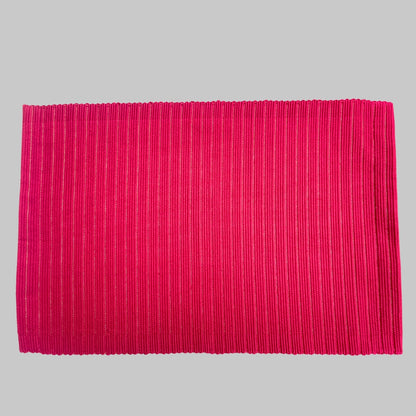 Table Mats - Red with Gold Stripes