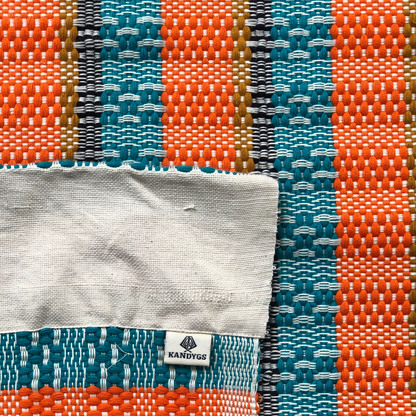Rug - Stripes (Orange & Blue)