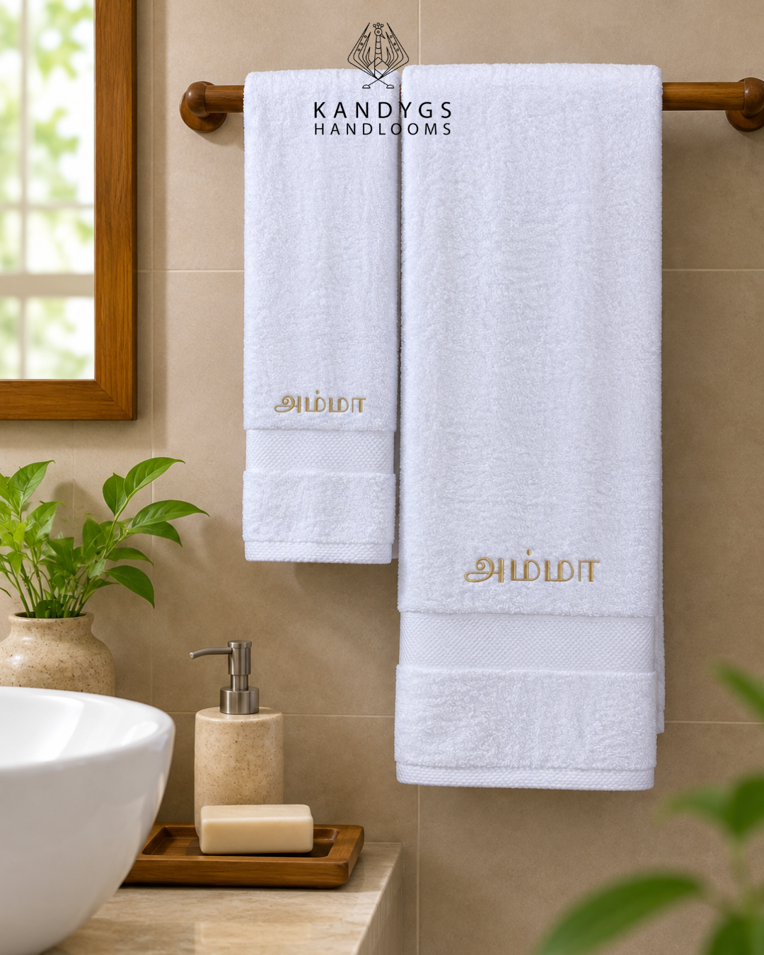 Embroidered Towel Gift Pack - අම්මා | அம்மா – Mother