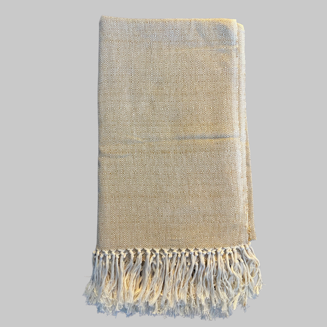 Bamboo & Cotton Throw - Beige