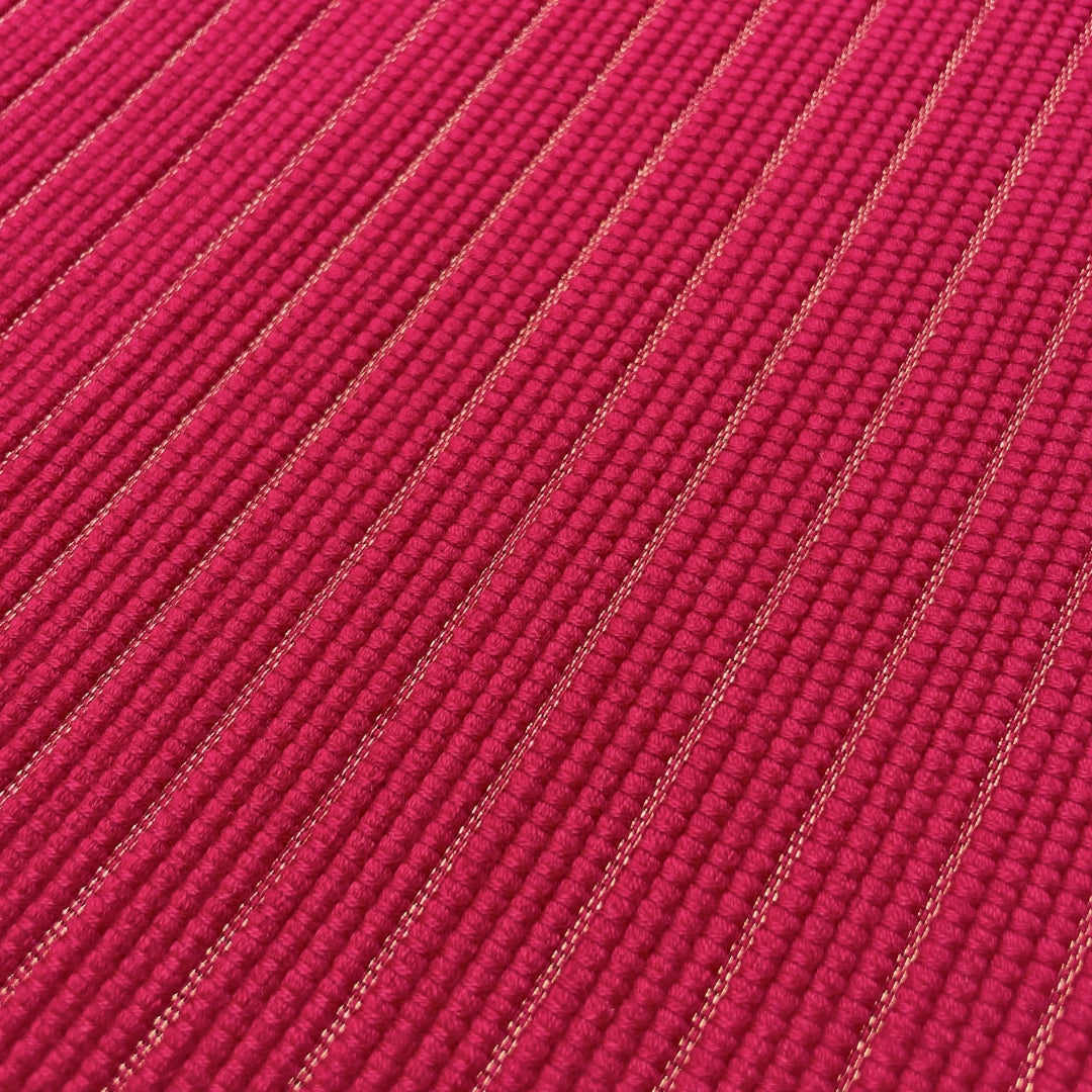 Table Mats - Red with Gold Stripes