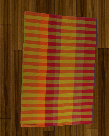 Rug - Mustard , Marron & Marigold Strips