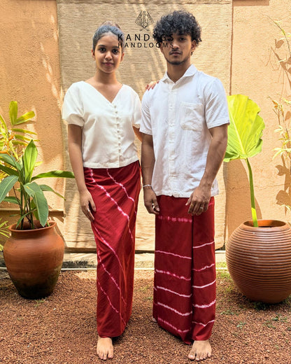 Sarong Red & White (Tie-Dye)