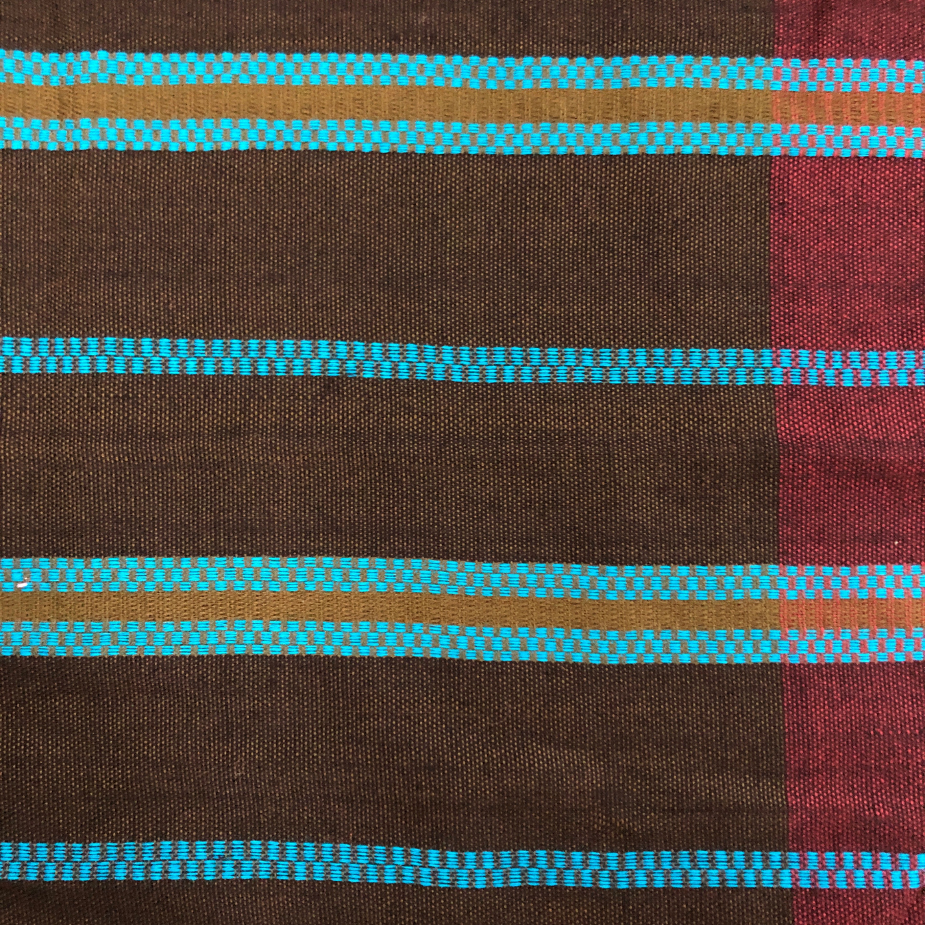 Dumbara Design Saree - Olive Green, Blue & Orange