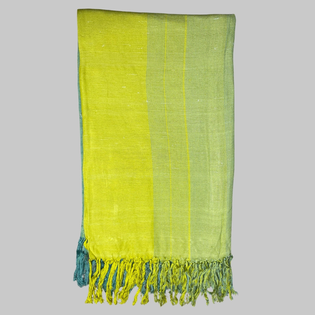 Throw- Lemon Yellow With Green Shades