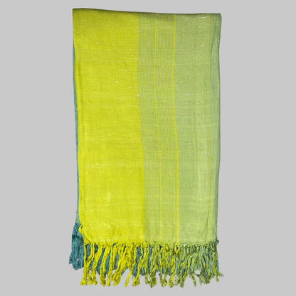 Throw- Lemon Yellow With Green Shades
