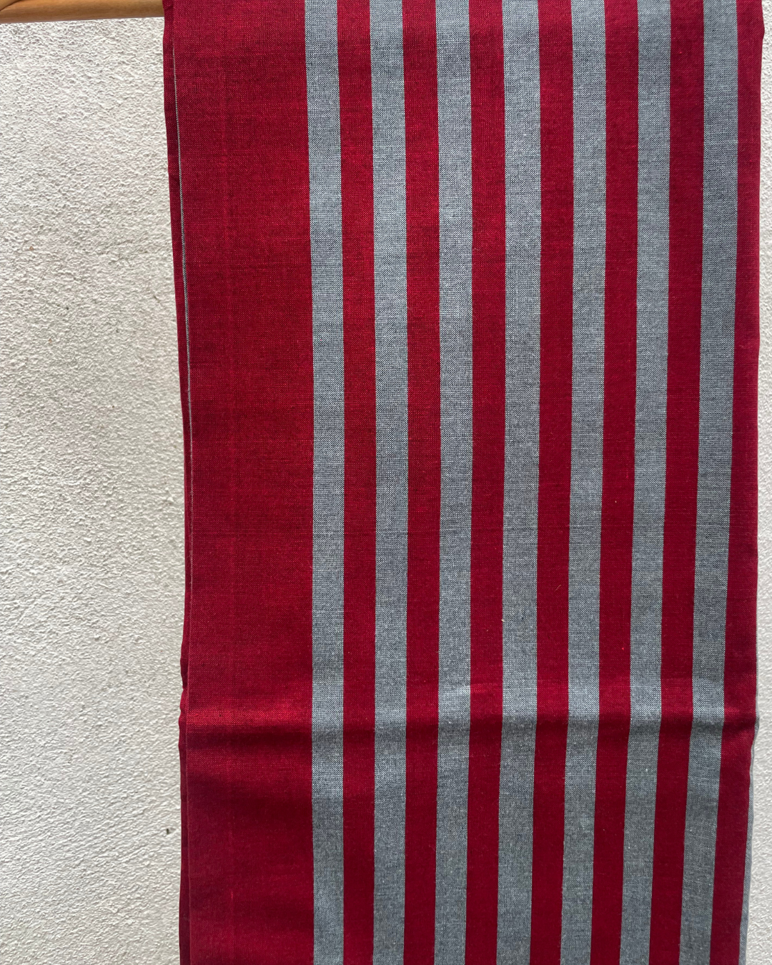Maroon and Gray Striped Sarong