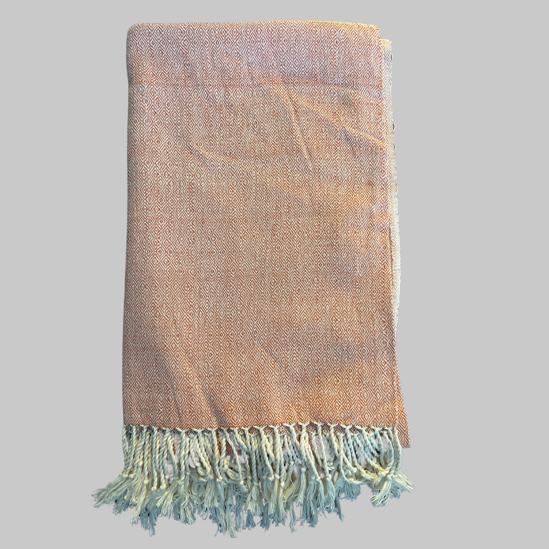 Bamboo & Cotton Throw - Red