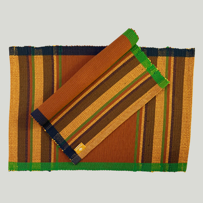 Table Mat - Rust (Stripes)