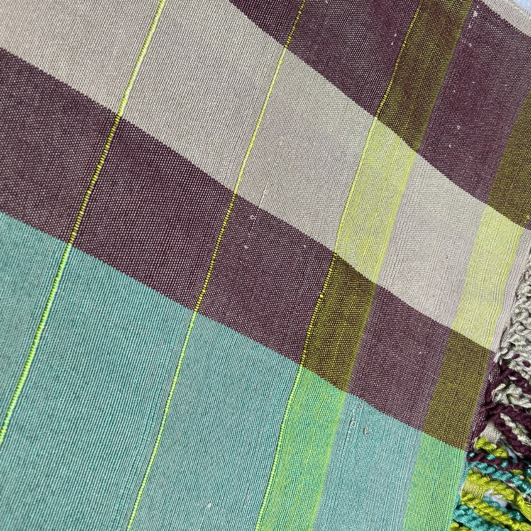 Throw-Green & Brown With Beige