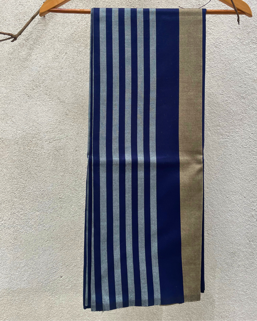 Blue and gray striped sarong