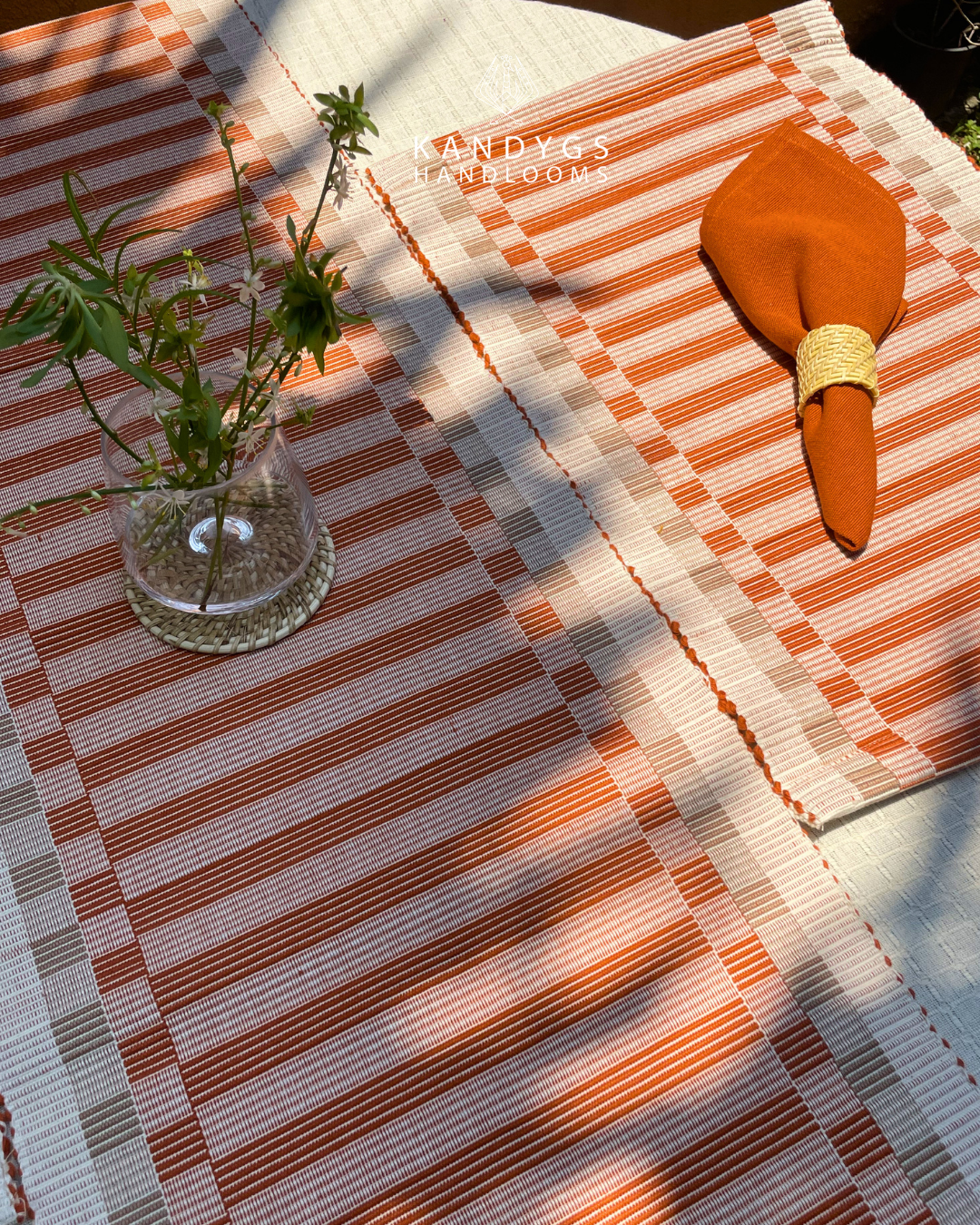 Rust Striped Table Mat