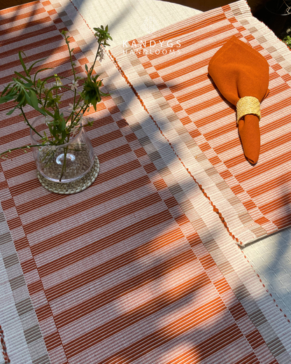 Rust Striped Table Mat