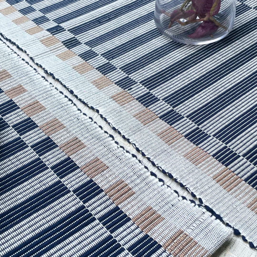 Table Mat -  Blue & White check