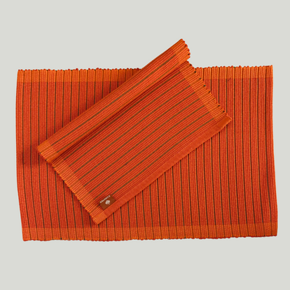 Table Mat - Orange & Turquoise