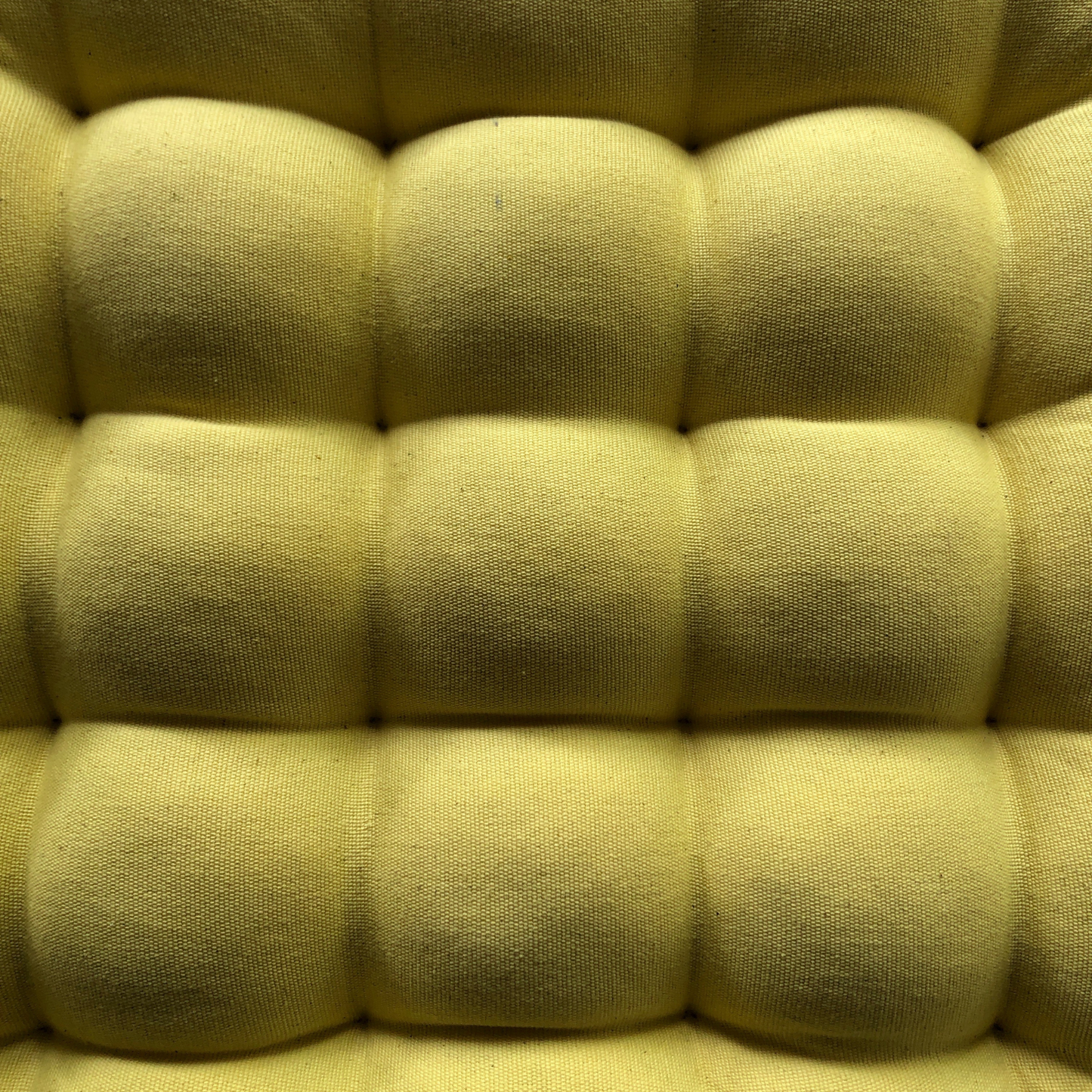 Quilted Cushion - Lemon Yellow