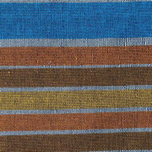 Rug - Stripes (Blue & Brown)