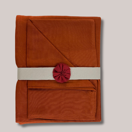 Bedsheet 48x90 & Pillow Case-Burnt Orange