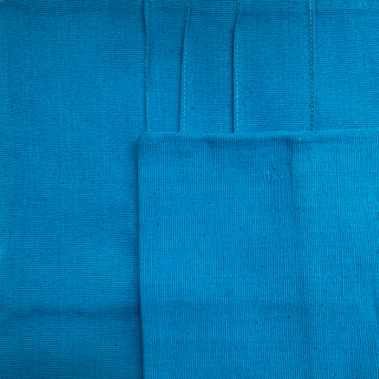 Cushion Cover (Pintuck) - Turquoise Blue with buttons (16" X 16")
