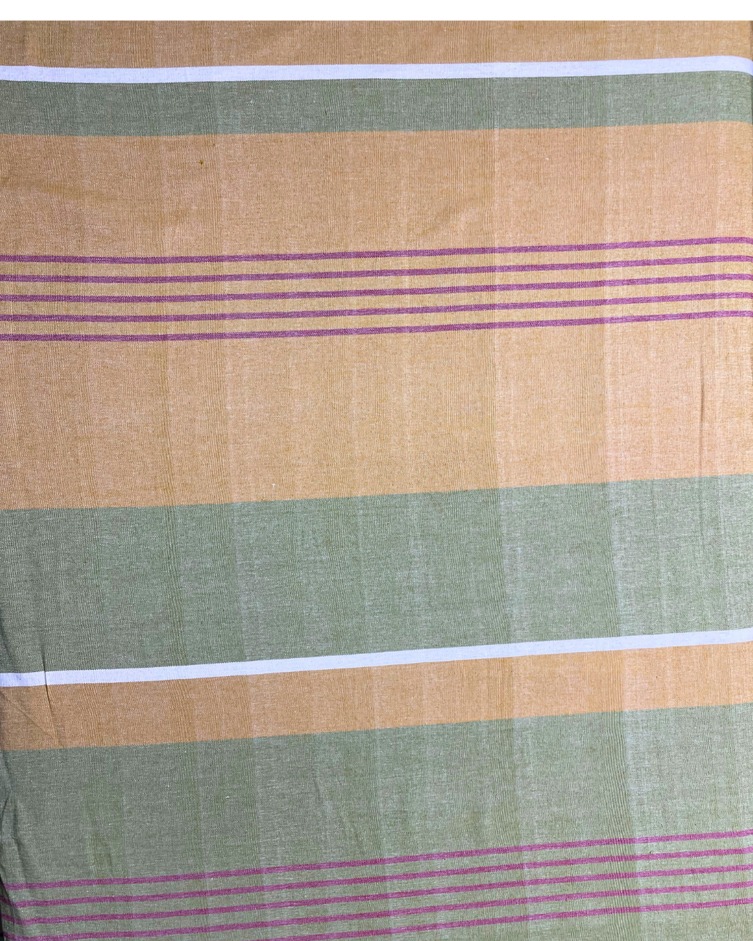JSC Fabric- Mustard with Green & Red stripes
