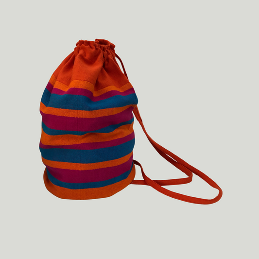 Sling Bag - Orange, Pink & Blue Stripes
