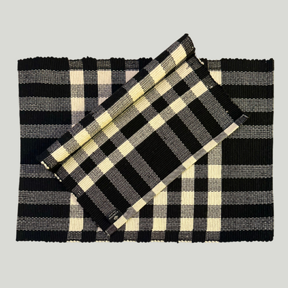 Table Mats - Black & White (Checks)