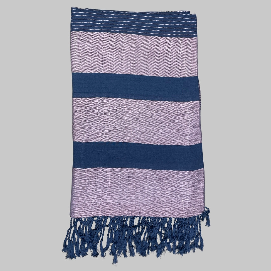BAMBOO & Cotton Throw- Blue & Purple