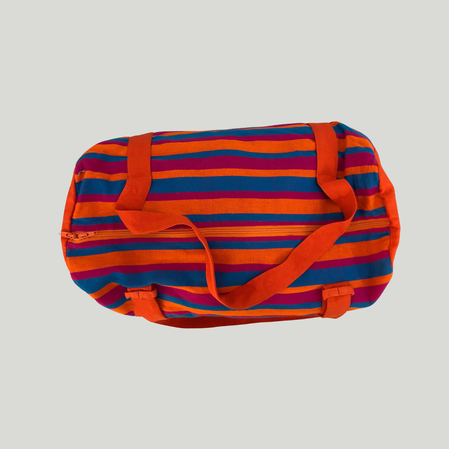 Yoga Bag - Orange , Pink & Blue Stripes