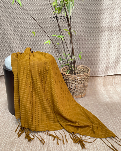 Mustard Ribbed Throw
