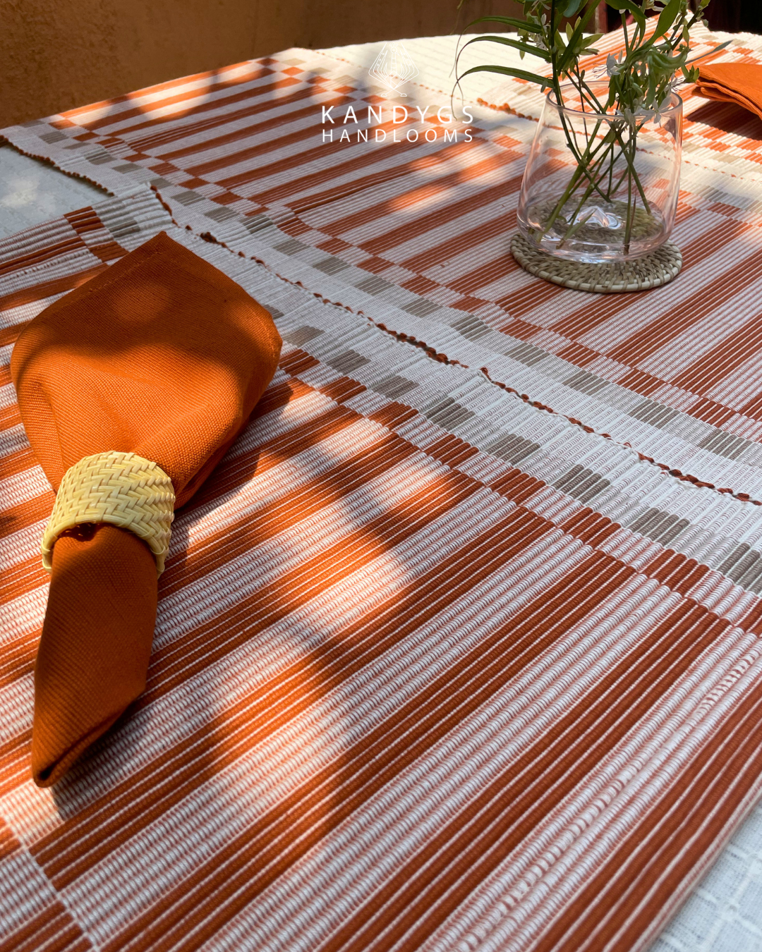 Rust Striped Table Mat