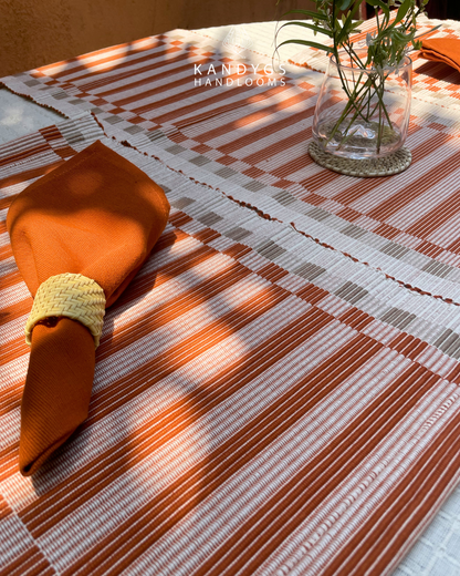 Rust Striped Table Mat