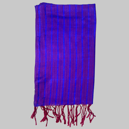 Shawl - Indigo & Blue stripes ii