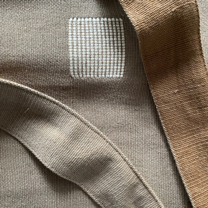 Designer Tote Bag - Beige & Leaf Green