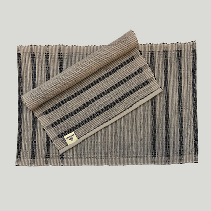 Table Mat - Grey & Black