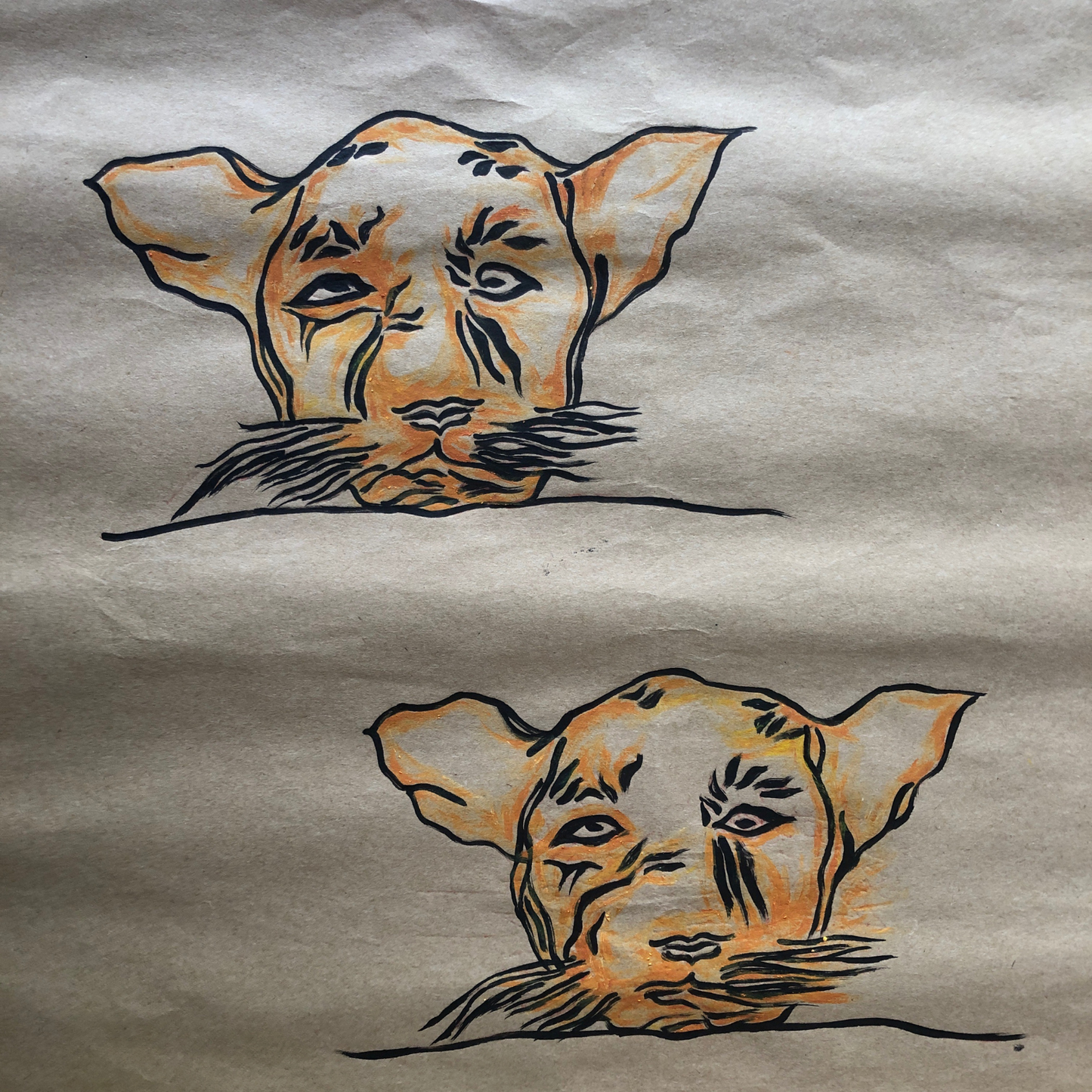 Hand Painted Gift Wrapping Papers - Puppy
