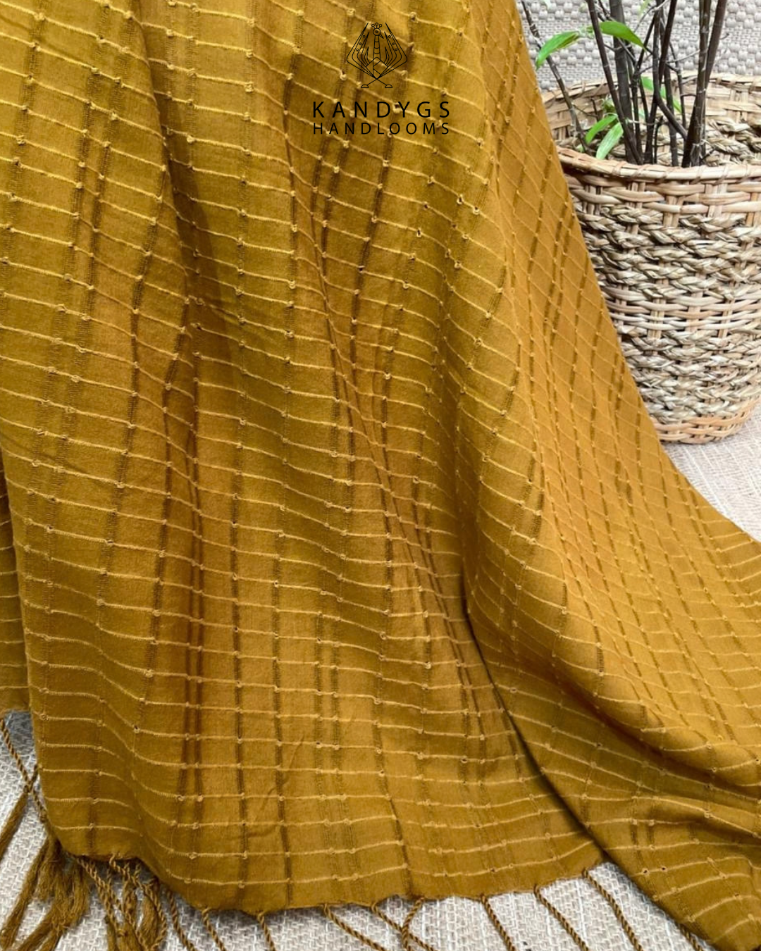 Mustard Ribbed Throw