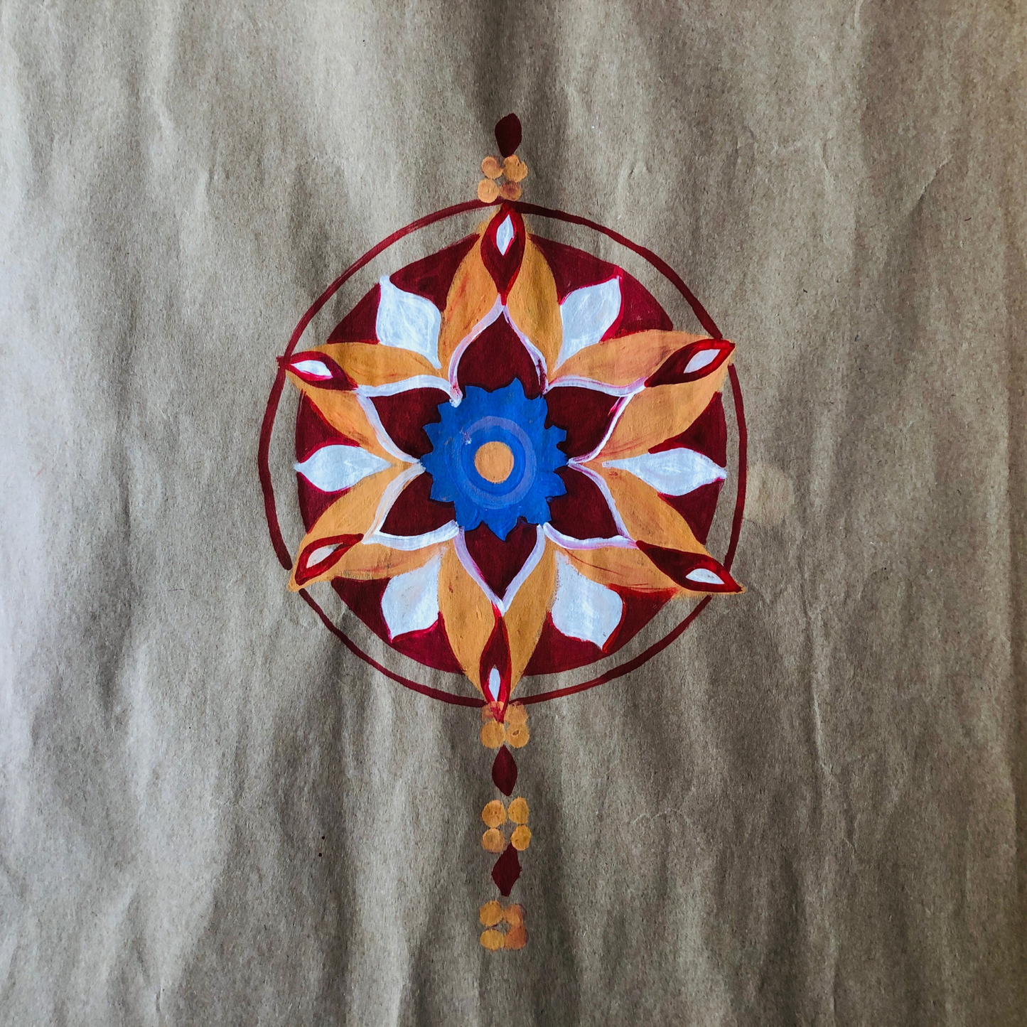 Hand Painted Gift Wrapping Papers - Palapethi (Red)