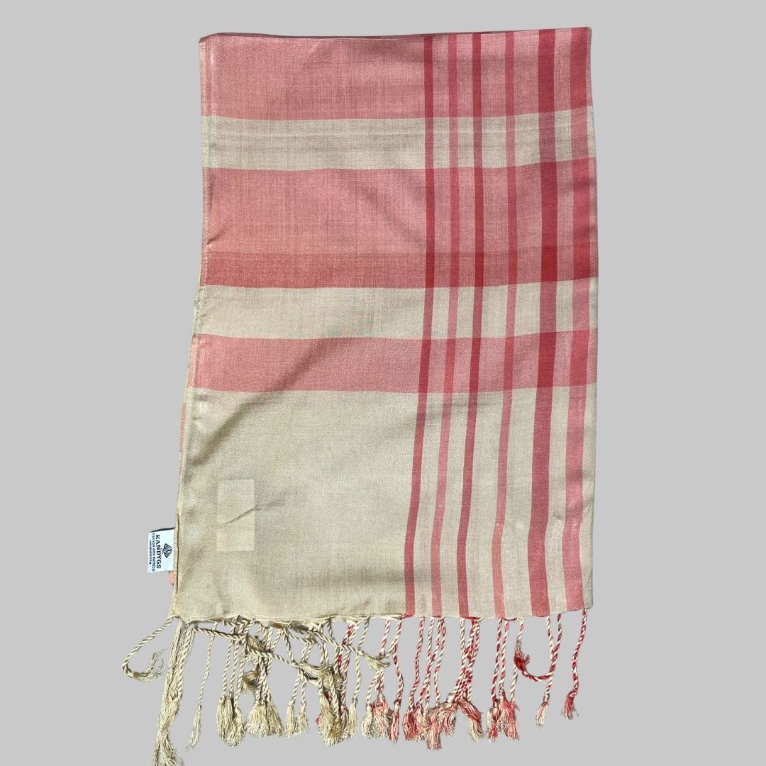 Shawl -Light beige & peach II
