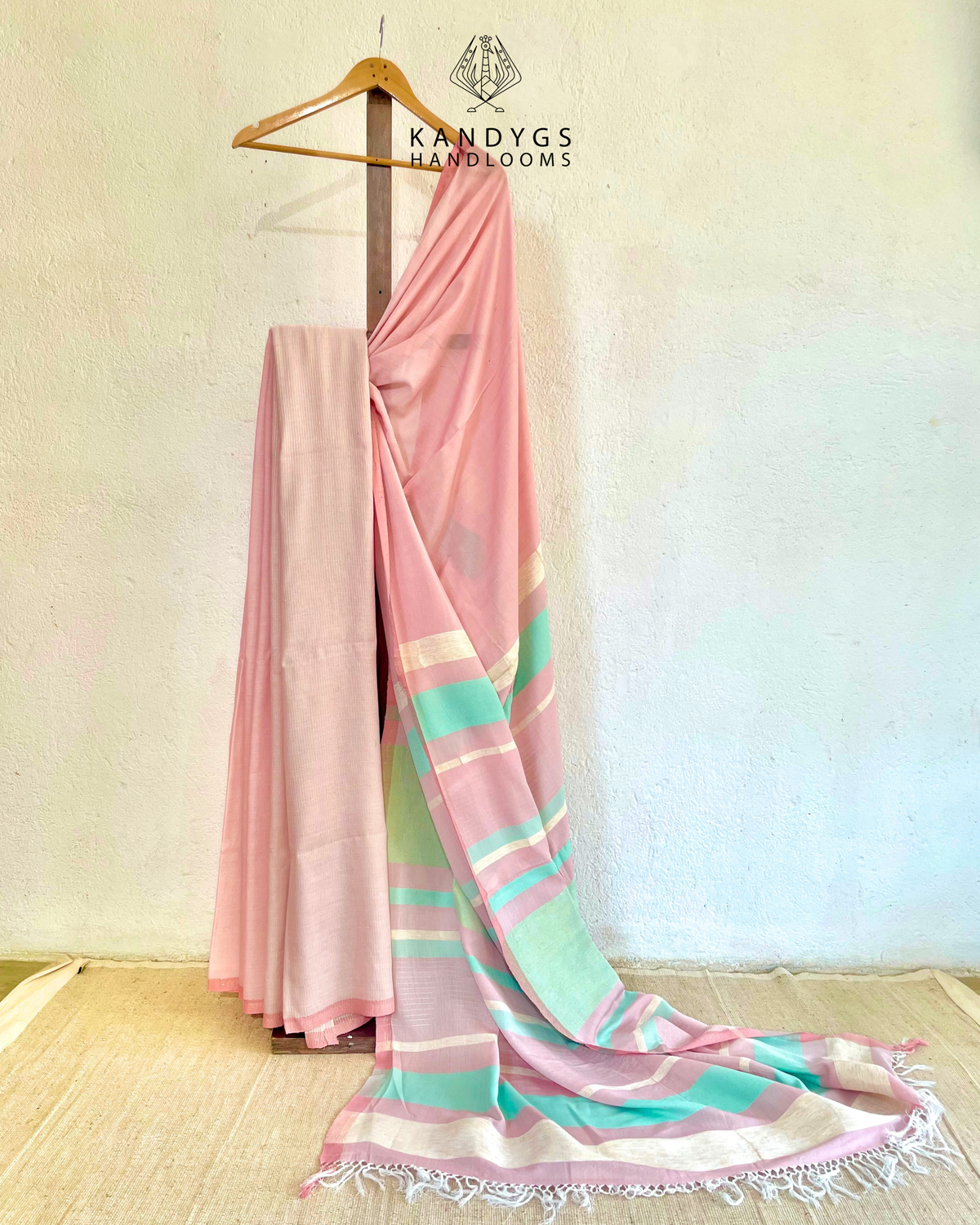 Saree Bamboo -  soft pink, mint green, and cream