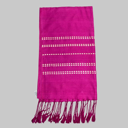 Shawl - Hot Pink With Beige Check