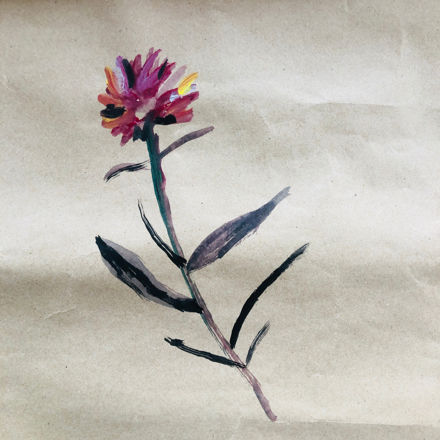 Hand Painted Gift Wrapping Papers - Daisy