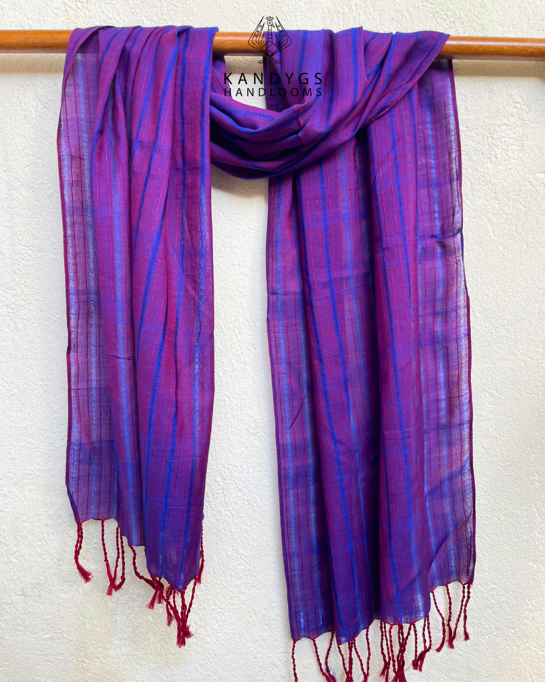 Shawl - Indigo & Blue stripes ii