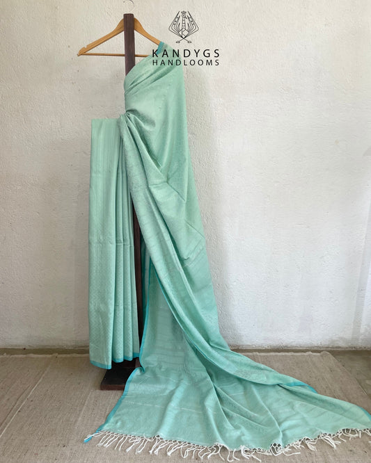 Saree  Bamboo Turquoise blue