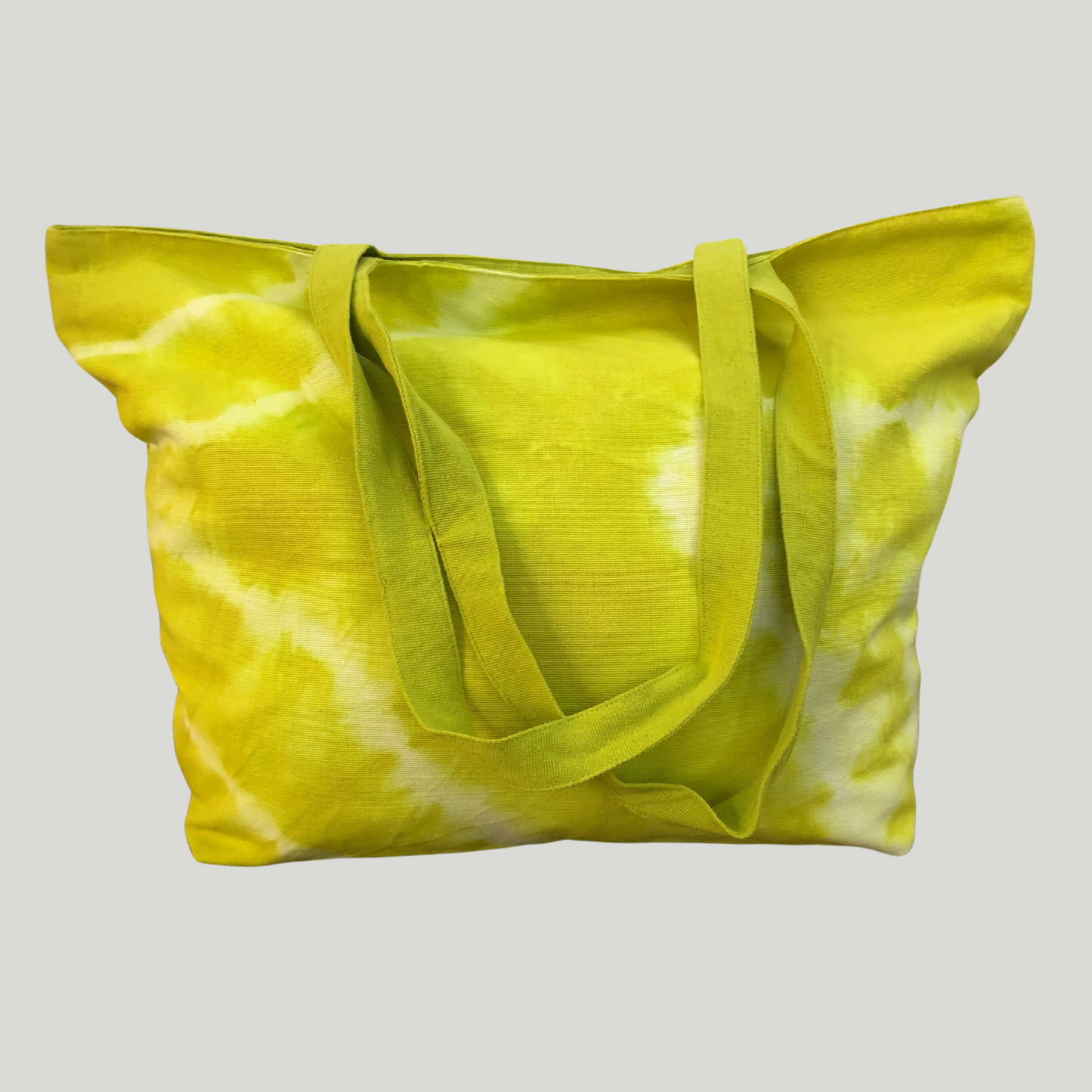 Beach bag w/ Fish key tag - Lime Green (Tie & Dye)