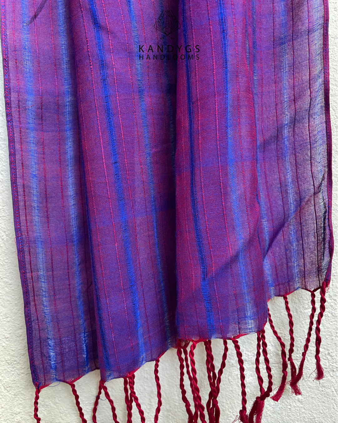 Shawl - Indigo & Blue stripes ii