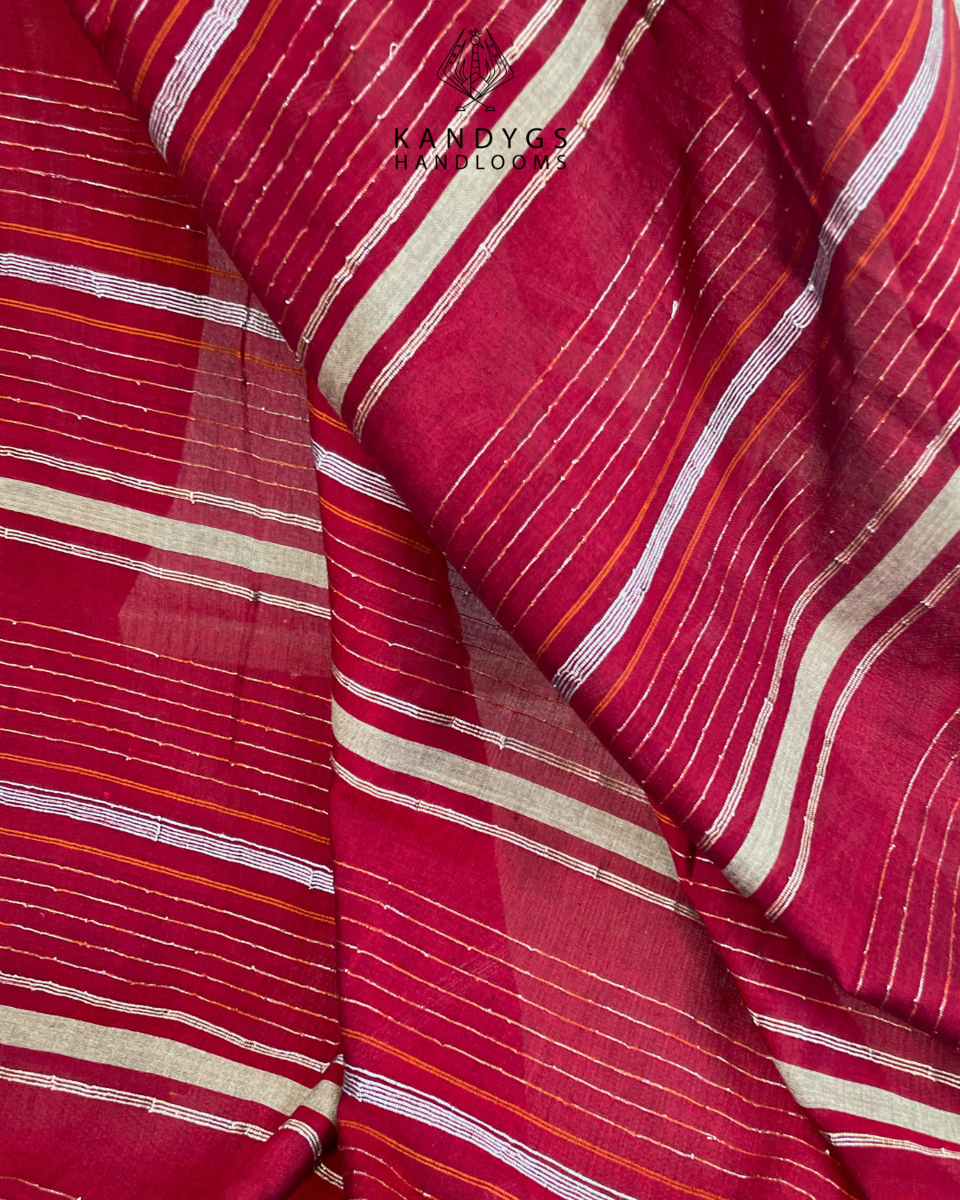 Saree  Bamboo Red with Gold Threads