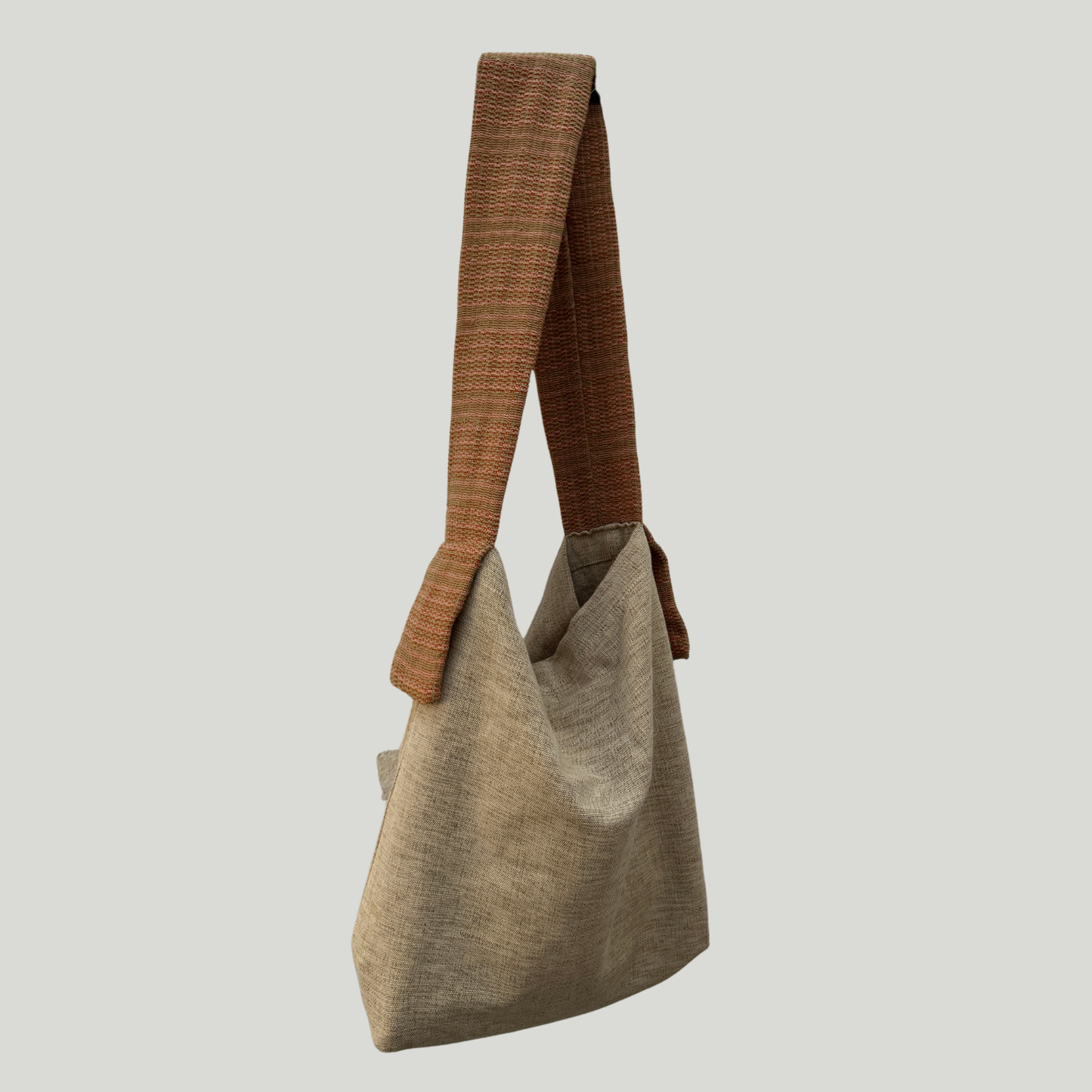 Hobo Bag - Off White & Rust