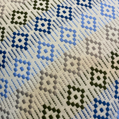 Dumbara Diamond Weave Cushion Cover – Blue/Green/Grey (18" X 18")